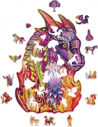dřevěné puzzle drak