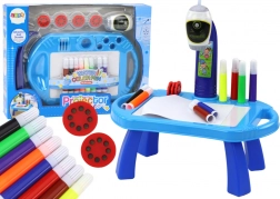 Projektor na kreslení se stolkem – modrý
