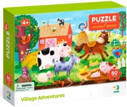 Dodo Puzzle Zvířata – Dobrodružství na venkově, 60 dílků