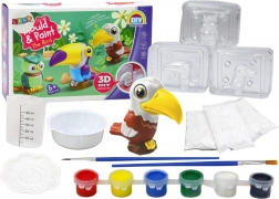 Kreativní umělecká sada 3D Ptáci omítka a barvy