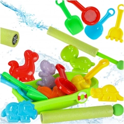 Dětská loďka s hračkami na písek a vodní pistole