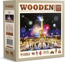 dřevěné puzzle noční paříž 505 dílků od WOODEN CITY