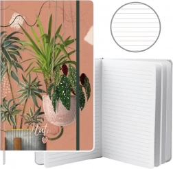 Poznámkový blok s liniemi s motivem listů A5