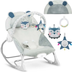 Lehátko a houpátko s vibrací RICOKIDS – šedé