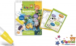 Kouzelné malování vodou – blok, 4 listy – Zvířátka