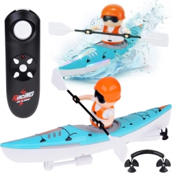 Zábavní hračka kajak na dálkové ovládání s veslařem