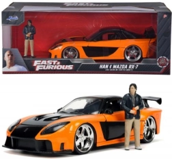 Rychle a zběsile model auta 1997 Mazda RX-7 s figurkou Han Lue