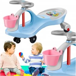 Dětské balanční odrážedlo swing car – gravitační jezditko, modré