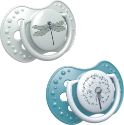 LOVI silikonový dynamický dudlík Botanic 6–18 m, 2 ks pro chlapce