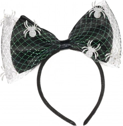 Čelenka s mašlí a pavouky