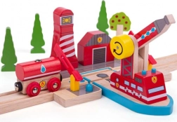 Dřevěná sada záchranářů Bigjigs Rail Hasiči