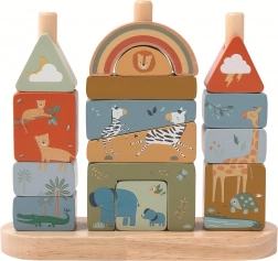 2kids toys safari nasazovací dřevěné kostky
