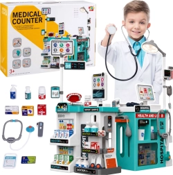 Dětský doktorský set s lékařským stolkem 77 dílů se světly a zvuky