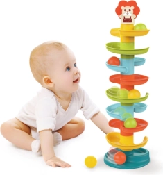 věž se spirálovou dráhou na míčky pro děti 18m+