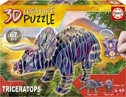 3D puzzle triceratops 67 dílků