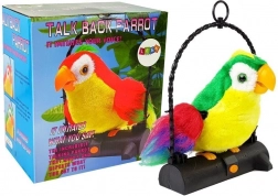 mluvící papoušek pleciuga zelený – interaktivní hračka opakující slova