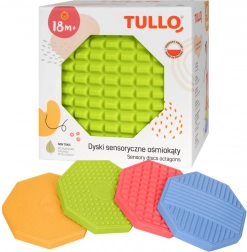 Smyslové osmiúhelníky různé textury 4 ks