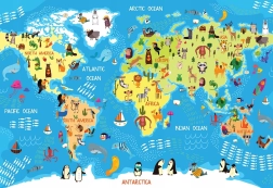 Interdruk puzzle Mapa světa s 250 dílky