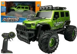 RC terénní auto 2.4 GHz zelené 1:18 s LED efekty