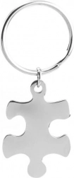 Ocelový přívěsek na klíče Puzzle Levý
