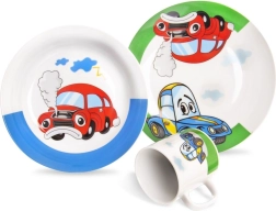 Dětská porcelánová snídaňová sada Orion auto 3 díly
