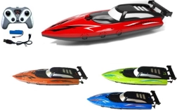 Motorový člun R/C s USB nabíječkou - různé barvy