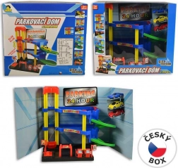 MaDe Garáž s ručním výtahem a 3 auty, 29 cm