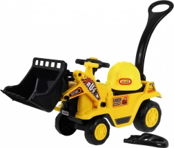 Dětský šlapací buldozer s helmou