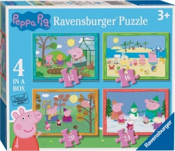 Puzzle Ravensburger Prasátko Peppa – roční období 4v1 (12–24 dílků)