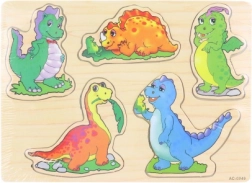 Dřevěná vkládačka dinosauři