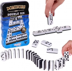 Woopie klasické domino – 28 kostek v kovové krabičce