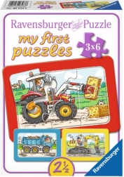 Moje první puzzle Stavební stroje 3×6 dílků RAVENSBURGER