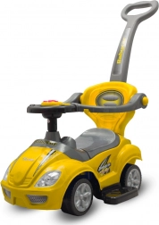 Dětské odrážedlo s vodicí tyčí 3v1 BABY MIX Mega Car – žluté