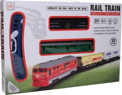 Vlaková trať s efekty 106 × 106 cm