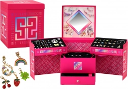 Sada na výrobu šperků pro děti s korálky a přívěsky ve šperkovnici, 1267 dílků