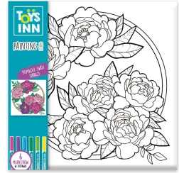 Obrázek k vybarvování s fixy květiny