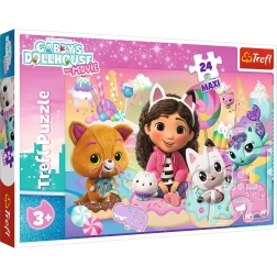 Puzzle 24 maxi – kocí svět GABBY TREFL
