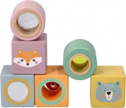 Smyslové dřevěné kostky pro malé objevitele