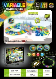 Závodní svítící autodráha VARIABLE, 165 dílů