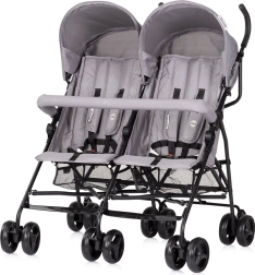 Kočárek pro dvojčata chipolino double point blackberry – lehký golfový deštník