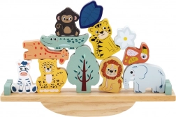 balanční hra safari ze dřeva pro děti 2+