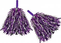 Mávátko pom-pom fialovo-stříbrné