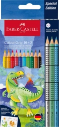 Pastelky Faber-Castell Colour Grip Dinosaurus 10+3