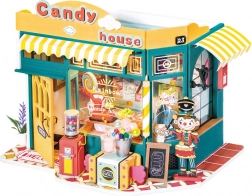 ROBOTIME ROLIFE cukrárna CANDY HOUSE – 3D miniaturní domeček DIY s LED osvětlením