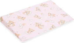 Potah na dětský klínový polštář 59 × 37 cm růžový medvídek