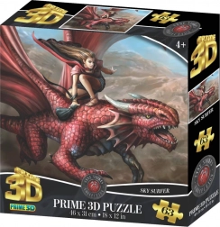3D puzzle Dračí jezdec 63 dílků