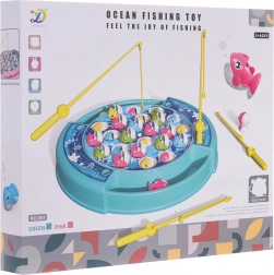 Hudební magnetická hra lovení rybiček – modrá