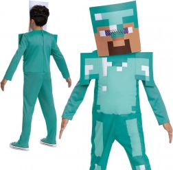 dětský kostým steve v diamantovém brnění Minecraft 127–136 cm (7–8 let)