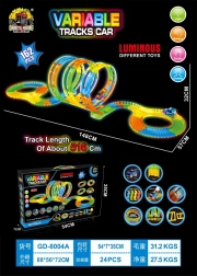 Závodní svítící autodráha VARIABLE 162 dílů