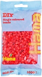 Červené zažehlovací korálky 1000 ks